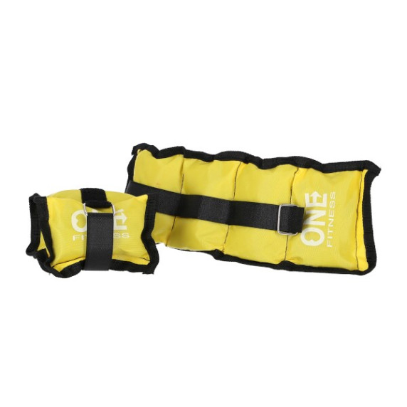 Záťaže na zápästie a členky ONE FITNESS WW01 2 x 0,7 kg žlté