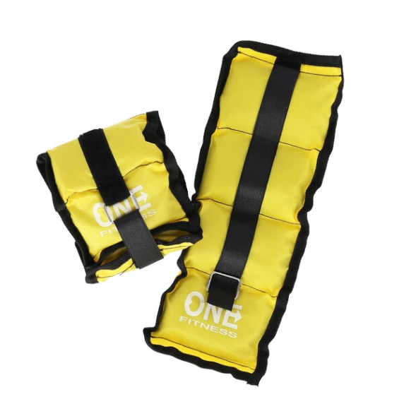 Záťaže na zápästie a členky ONE FITNESS WW01 2 x 0,7 kg žlté
