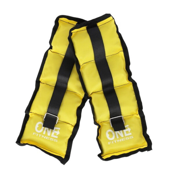 Záťaže na zápästie a členky ONE FITNESS WW01 2 x 0,7 kg žlté