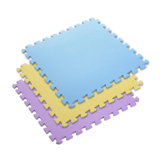 Ochranná puzzle podložka MP10 žltá-modrá-fialová