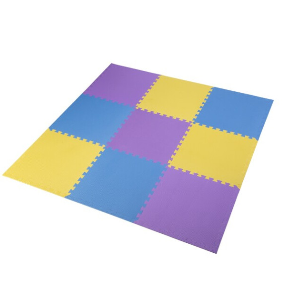 Ochranná puzzle podložka MP10 žltá-modrá-fialová