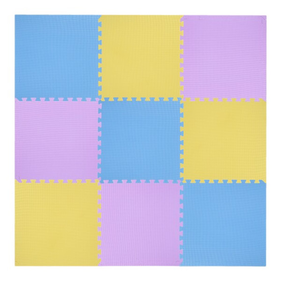 Ochranná puzzle podložka MP10 žltá-modrá-fialová