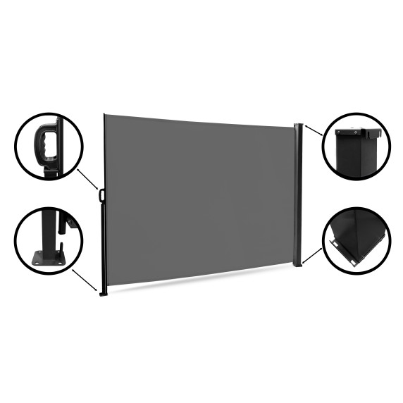 Copertină laterală - 1,6 x 3 m - AGA MR4257-Dark Grey - gri închis 