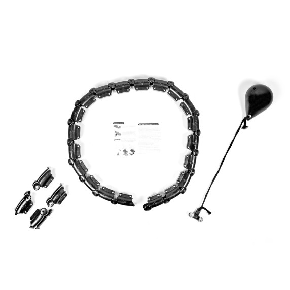 Cerc Hula Hopp cu greutate - AGA DS652BLACK - Negru
