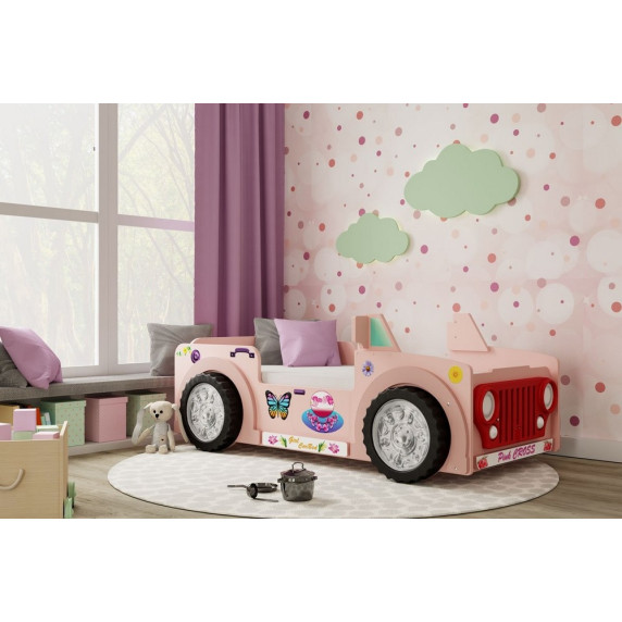 Detská postieľka JEEP Inlea4Fun - Pink