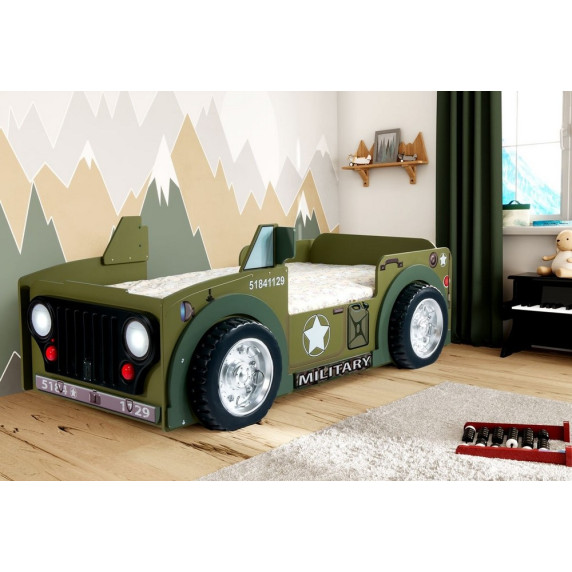 Gyerekágy Inlea4Fun JEEP - sötétzöld