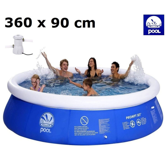 Piscină cu filtru - 360x90 cm - MASTER Prompt Pool 