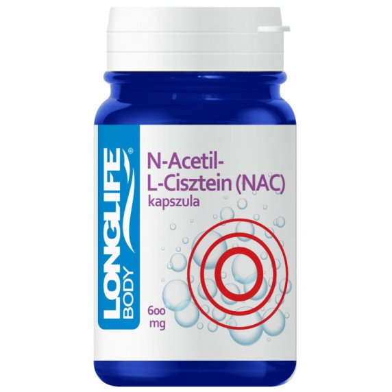 N-Acetyl L-cysteín (NAC) na posilnenie imunity 600 mg 60 kapsúl LONGLIFE