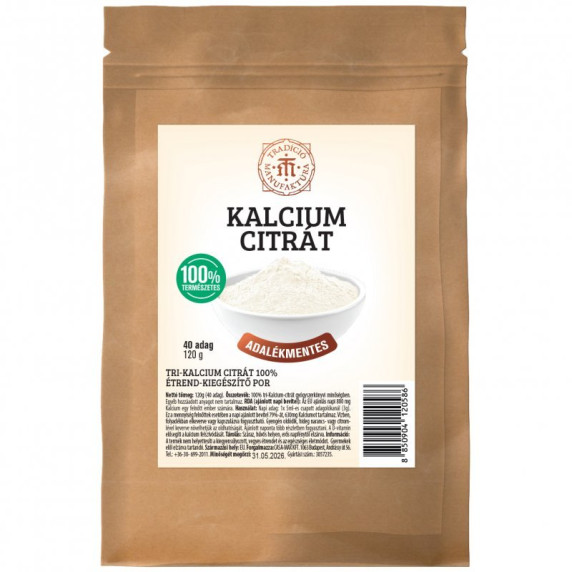 Praf citrat de calciu - 120 g - T.M. Manufactură tradițională