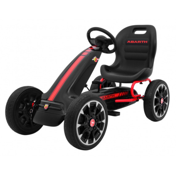 Pedálos Gokart Inlea4Fun ABARTH -  fekete/piros