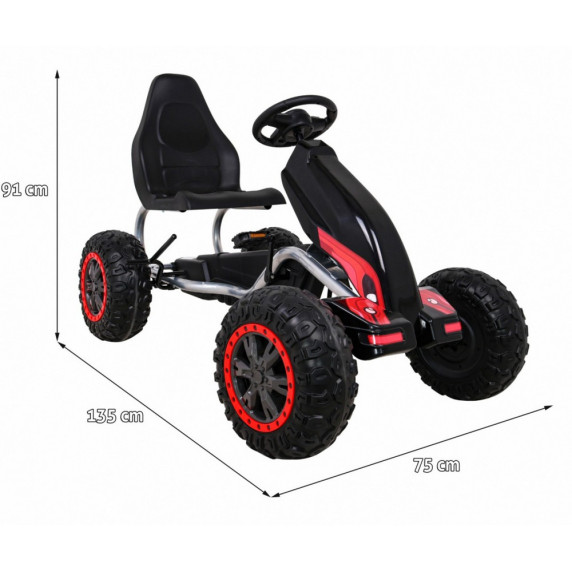 Kart cu pedale - negru - Inlea4Fun STRONG