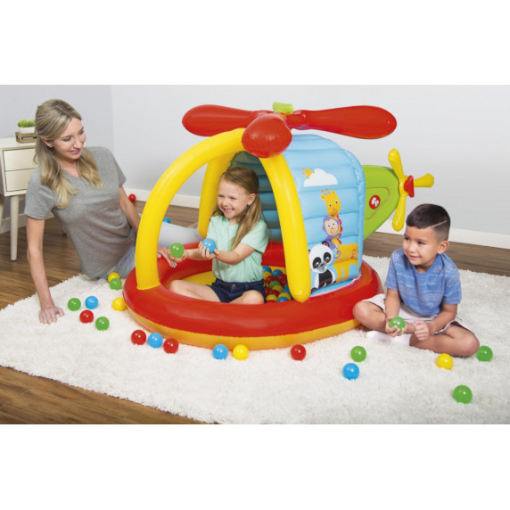 Felfújható játszómedence labdákkal Fisher-Price BESTWAY 93538 - helikopter