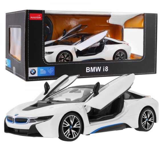 Mașină sport RC BMW i8 RASTAR 1:14 - alb