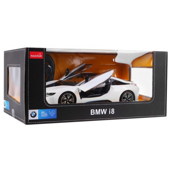 Mașină sport RC BMW i8 RASTAR 1:14 - alb