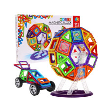Mágneses építőjáték 112 db Inlea4Fun MAGIC MAGNETIC BLOCK - 