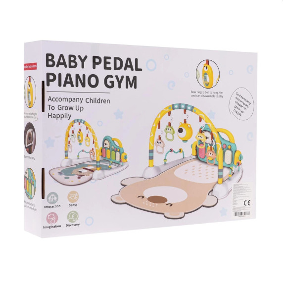 Covoraș inactiv pentru copii cu pian - Inlea4Fun BABY PEDAL PIANO GYM