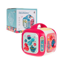 Cub educativ interactiv pentru copii - Inlea4Fun DECAHEDRON - roșu - 