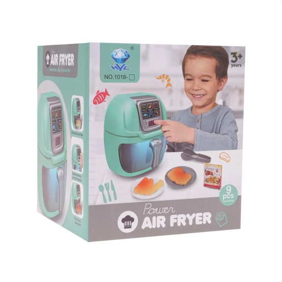 Jucărie friteuze interactiv cu aburi, cu accesorii - Inlea4Fun POWER AIR FRYER