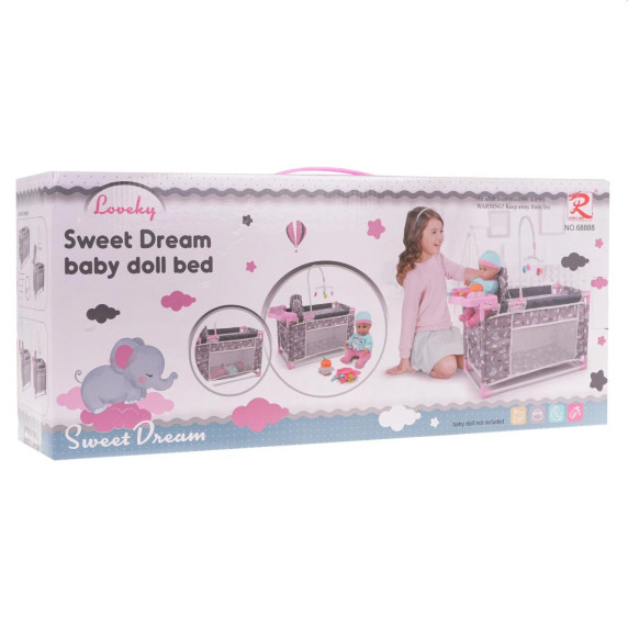 Játék babaágy kiegészítőkkel Inlea4Fun SWEET DREAM