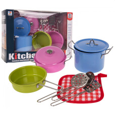 Set se ustensile de bucătărie pentru copii - Inlea4Fun LITTLE CHEF - colorate - 