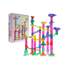 Műanyag golyópálya 105 darabos Inlea4Fun MARBLE RUN - 