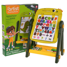 Tablă de desen față/verso cu accesorii - Inlea4Fun ARTIST DRAWING BOARD - 