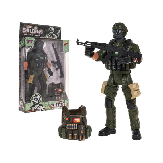 Műanyag játék katona 31 cm 1:16 Inlea4Fun SPECIAL SOLDIER