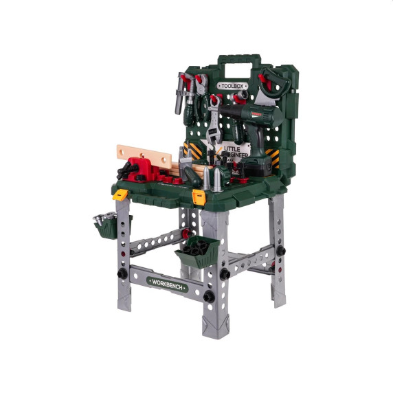 Detská dielňa 2v1 s doplnkami 98 prvkov Inlea4Fun ENGINEER TOOLBOX
