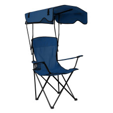 Scaunul camping pliabil cu copertină - AGA DS716 dark blue - bleumarin  - 