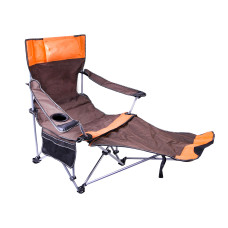 Scaun de camping pliabil cu suport pentru picioare - AGA DS717 - marou - 