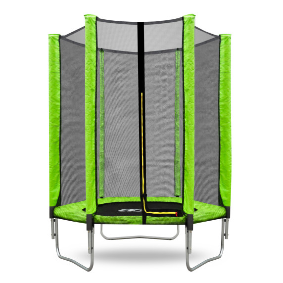 Trambulină 150 cm cu plasă de protecție externă - verde deschis - AGA SPORT TOP