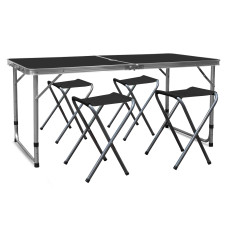 Kemping összecsukható szett AGA MR4100-BLACK - Fekete - 
