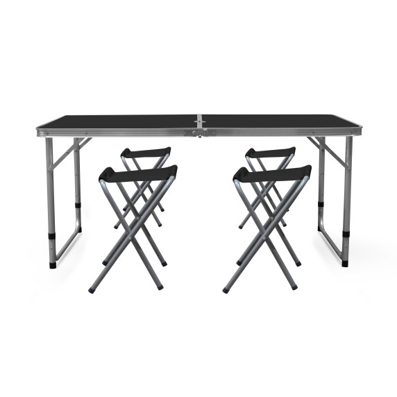 Kempingový skladací set AGA MR4100-BLACK - čierny