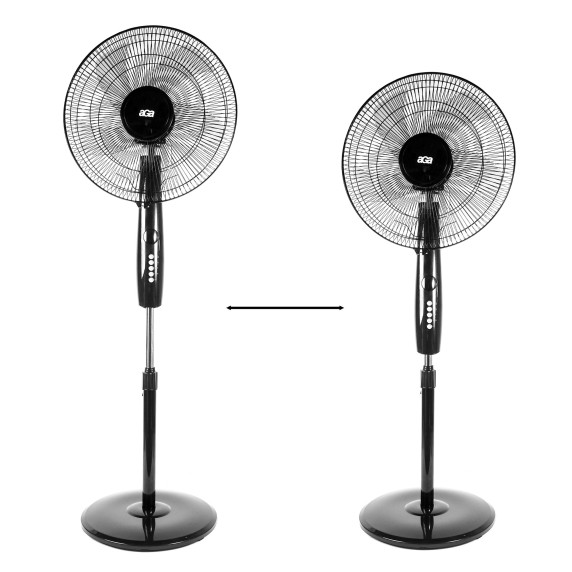 Ventilator uz casnic cu stativ 43 cm cu telecomandă - AGA MR8111 - negru