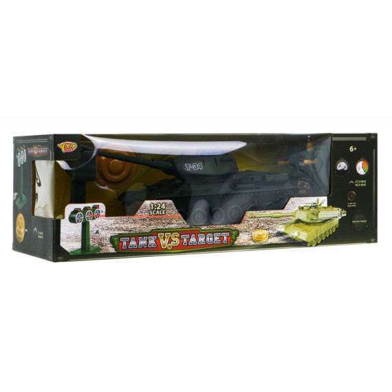 Tanc cu telecomandă - 1:28 Inlea4Fun T-34 Camouflage Mina and Shield