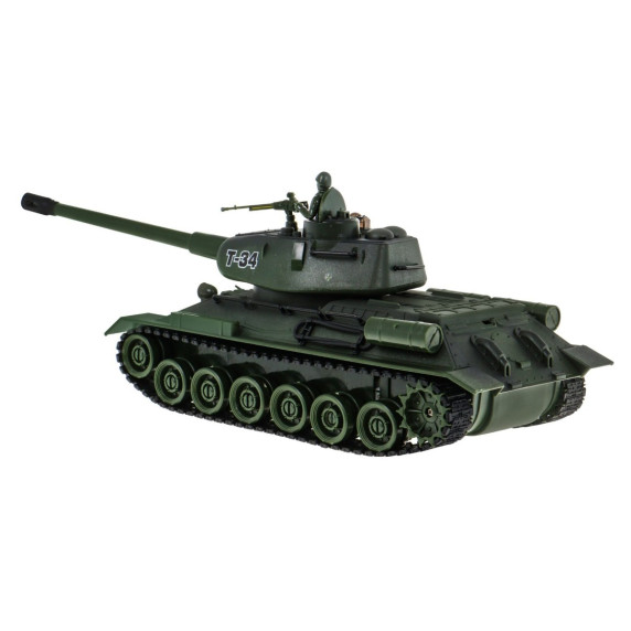 Tanc cu telecomandă - 1:28 Inlea4Fun T-34 Camouflage Mina and Shield