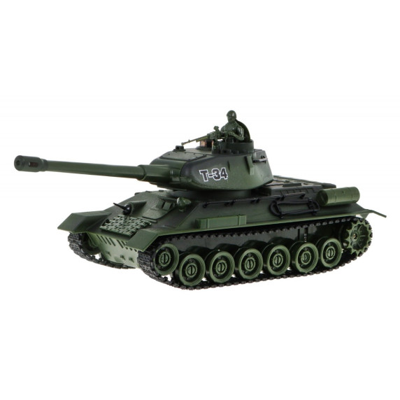Tanc cu telecomandă - 1:28 Inlea4Fun T-34 Camouflage Mina and Shield