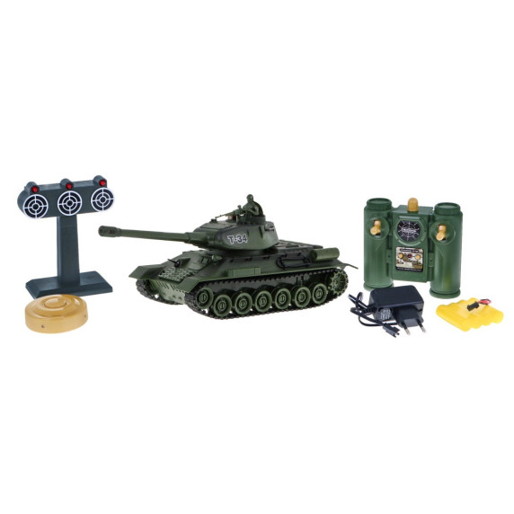 Tanc cu telecomandă - 1:28 Inlea4Fun T-34 Camouflage Mina and Shield