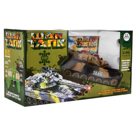 Távirányítós tank RC Tank WAR Camouflage - sárga