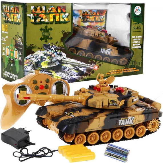 Távirányítós tank RC Tank WAR Camouflage - sárga