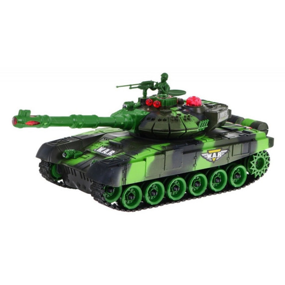Tank na diaľkové ovládanie RC Tank WAR Camouflage - zelený