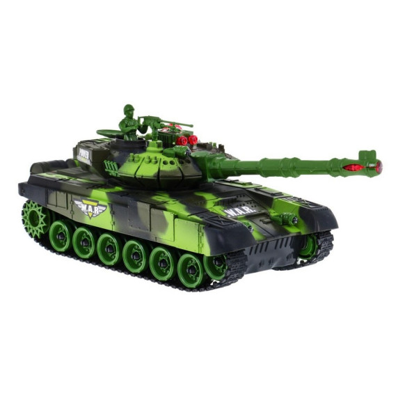 Tank na diaľkové ovládanie RC Tank WAR Camouflage - zelený
