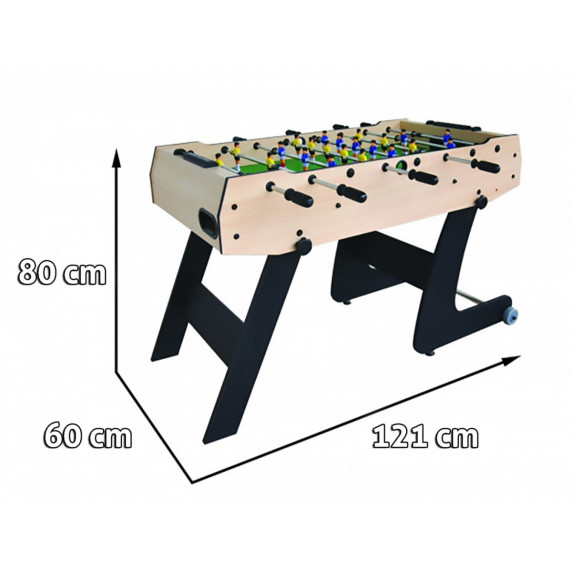 Asztali foci csocsó asztal 121x61x81 cm - fautánzat