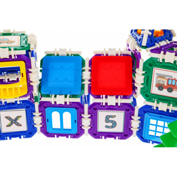 Építőjáték Inlea4Fun BUCKLE BUILDING BLOCKS - 252 darabos 