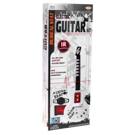 Chitară electrică cu microfon și amplificator pentru copii Inlea4fun GUITAR KIT