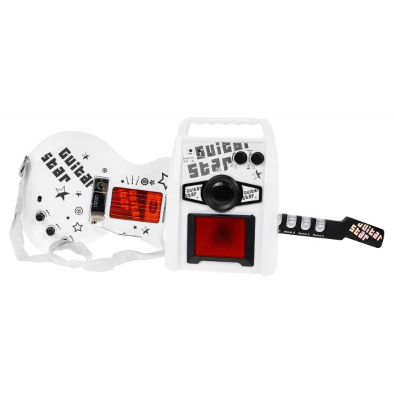 Chitară electrică cu microfon și amplificator pentru copii Inlea4fun GUITAR KIT