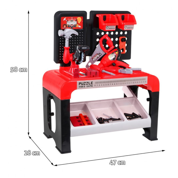 Szerszámos asztal 46 darabos Inlea4Fun 3 TOOL REPAIR 