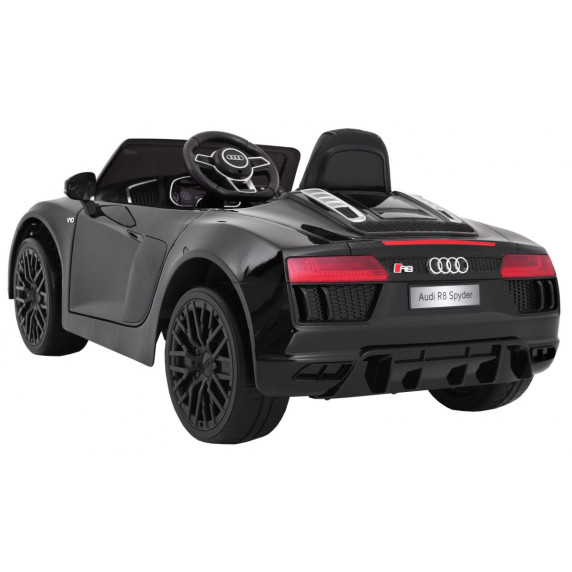 Elektromos kisautó AUDI R8 Spyder RS EVA - Fekete lakkozott 