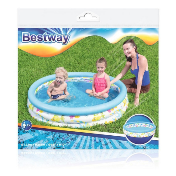 BESTWAY detský bazén Rybičky 122 x 25 cm 51009 