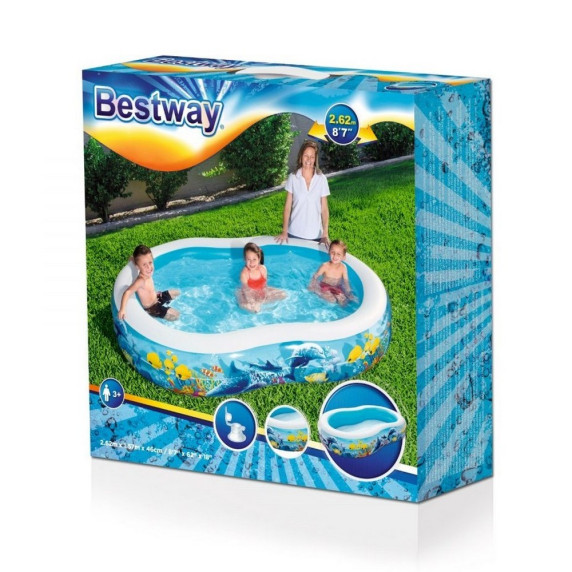 Piscină gonflabilă pentru copii - 262 x 157 x 46 cm - BESTWAY